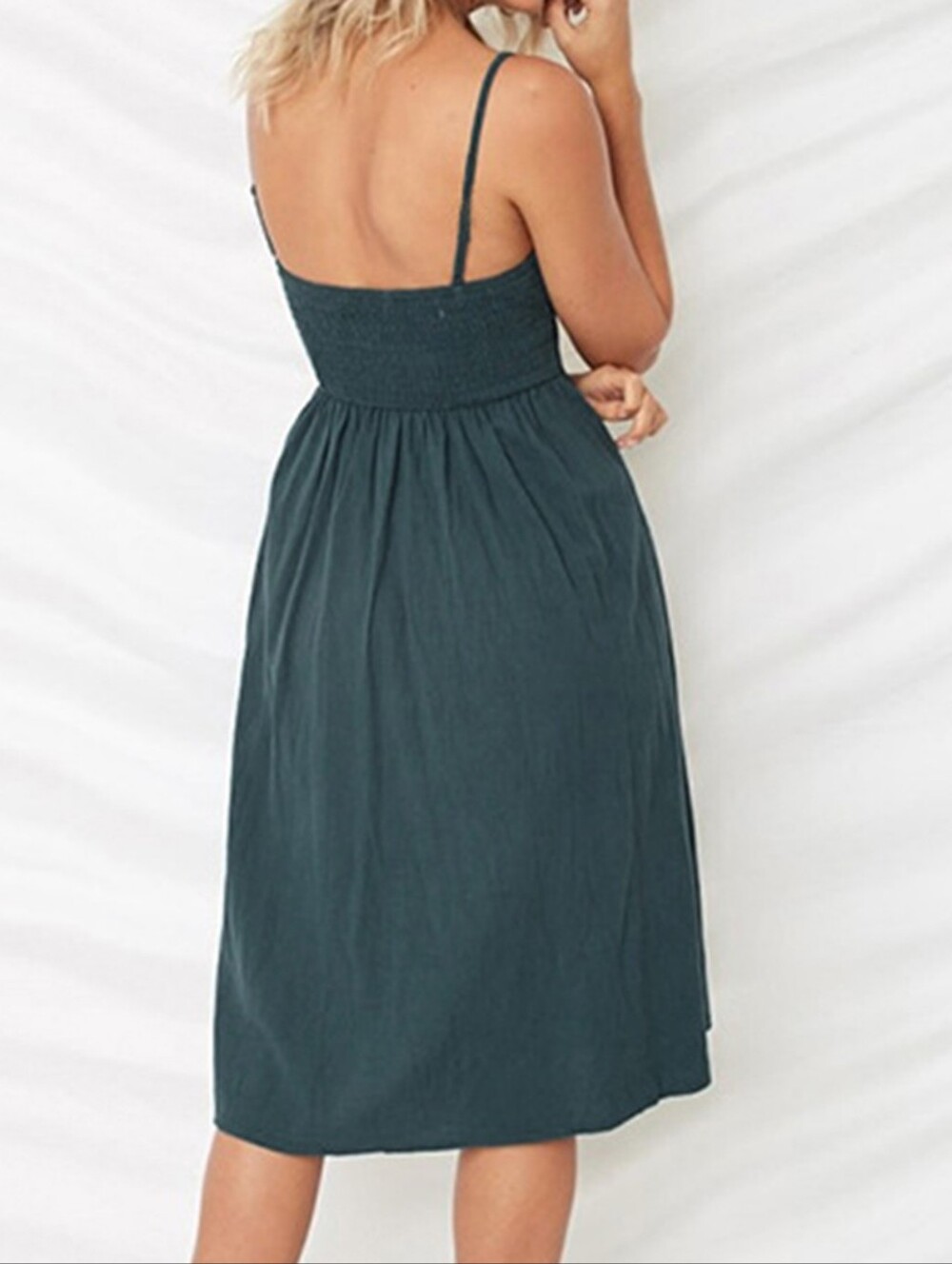 Sassy Sweetheart Smock Dress - French - Picture 4 of 4